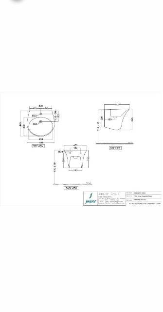 Wall Hung Integrated Basin | Model : ONS-WHT-10801