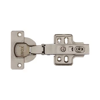 INOX THICK DOOR SOFT CLOSE HINGE 0 CRANK -40MM CUP INOX Model: C7.02.301