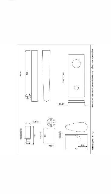 Exposed Part Kit Of Single Concealed Stop Cock | Model : VGP-SSF-81441K