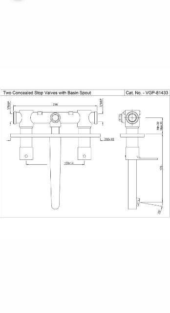 Two Concealed Stop Cocks | Model : VGP-BLM-81433