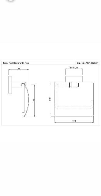 Toilet Roll Holder With Flap | Model : AKP-GDS-35753PS