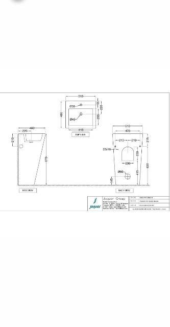 Floor Standing Basin | Model : KUS-WHT-35401N