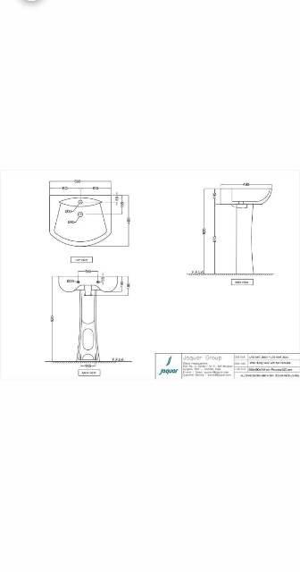 Wall Hung Basin With Full Padestal | Model : LYS-WHT-38801 + LYS-WHT-38301