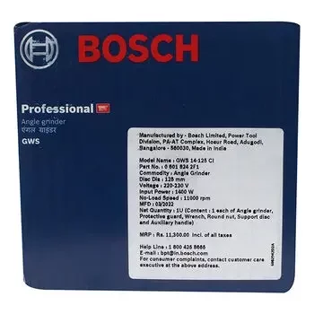 BOSCH GWS 14-125 CI BLUE MATT BOSCH |Model: 0.601.824.2F1