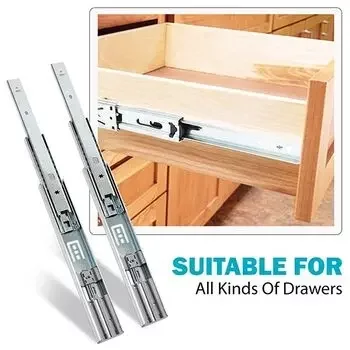 IPSA SOFT CLOSING BALL BEARING DRAWER SLIDER - SS FINISH 350MM PAIR IPSA Model: 3954