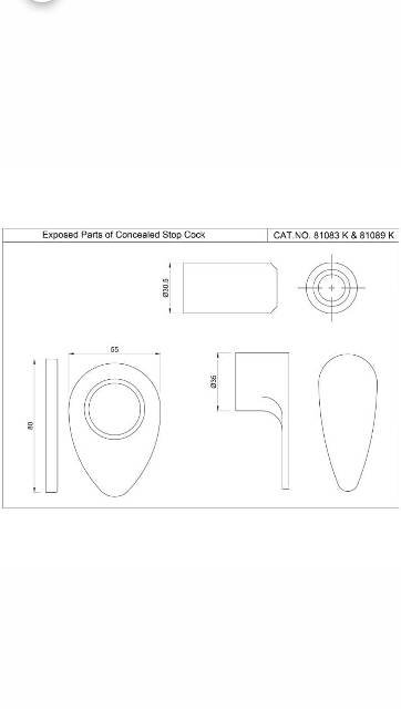 Exposed Part Kit Of Concealed Stop Cock & Flush Cock | Model : VGP-BCH-81083K