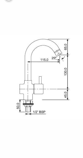 Sink Cock With Regular Swinging Spout | Model : FLR-CHR-5357N