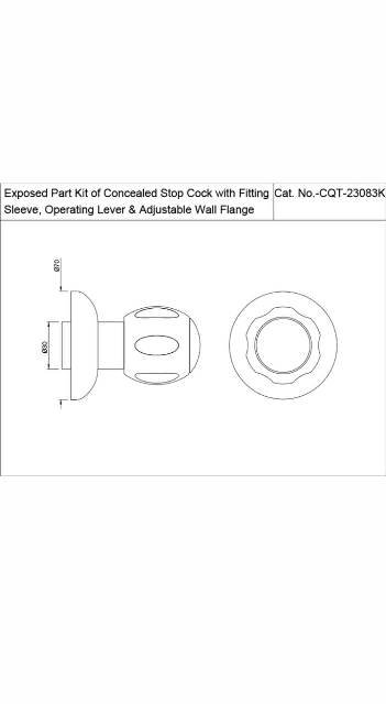 Exposed Part Kit Of Concealed Stop Cock | Model : CQT-CHR-23083K