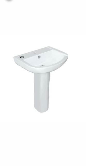 Wall Hung Basin With Full Pedestal | Model : ARS-WHT-39801 + ARS-WHT-39301