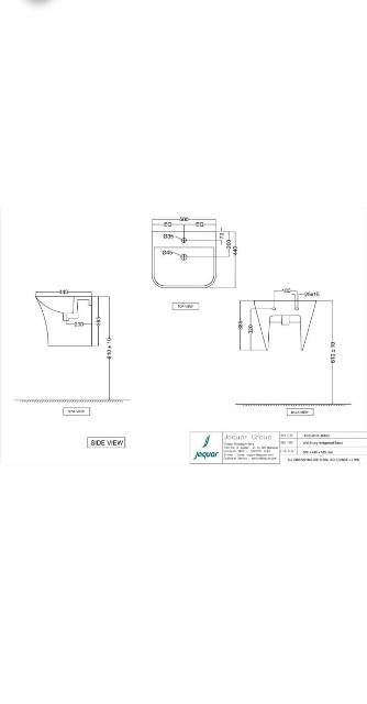 Wall Hung Integrated Basin | Model : ARS-WHT-39803