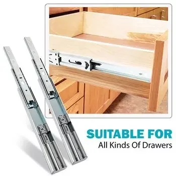 IPSA SOFT CLOSING BALL BEARING DRAWER SLIDER - SS FINISH 300MM PAIR IPSA Model: 3774