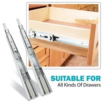 IPSA SOFT CLOSING BALL BEARING DRAWER SLIDER - SS FINISH 500MM PAIR IPSA Model: 8662
