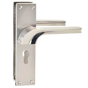 PLAZA 8 CYS BELLA MORTISE HANDLE + LOCK + CYLINDER BOTH SIDE KEY IN CPS FINISH PLAZA Model: 7624
