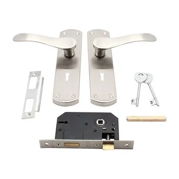 PLAZA ZODIAC KY 8 ZODIA MORTISE HANDLE + LEVER LOCK IN STAINLESS STEEL FINISH LEVER HANDLES PLAZA Model: 6060