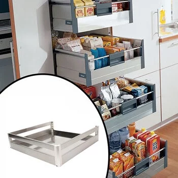 INOX SATIN SILENT BASKET 450MM-6 - DOOR MOUNTED INOX Model: S4.01.102