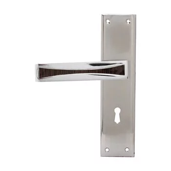 PLAZA NEXA KY :- 8 NEXA MORTISE HANDLE + LEVER LOCK IN STAINLESS STEEL FINISH LEVER HANDLES PLAZA Model: 7608