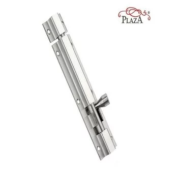 PLAZA 8 TOWER BOLT SINGLE ROD IN STAINLESS STEEL WITHOUT SCREW PLAZA Model: 7335