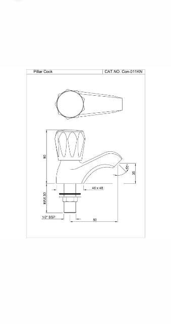 Pillar Cock | Model : CON-CHR-011KN