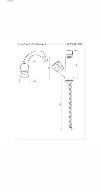 Swan Neck Tap | Model : CON-CHR-123BKN