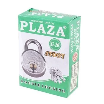 PLAZA G 20 ATOOT PAD LOCK IN STAINLESS STEEL FINISH 57MM PLAZA Model: 5344