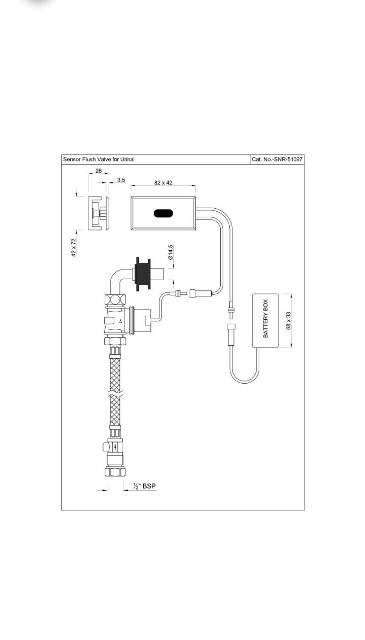 Sensor Flushing Valve For Urinal | Model : SNR-CHR-51097