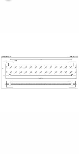 Glass Shelf 600mm Long | Model : AKP-BLM-35771P