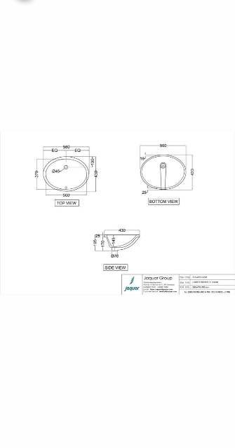 Under Counter Basin | Model : FLS-WHT-5701