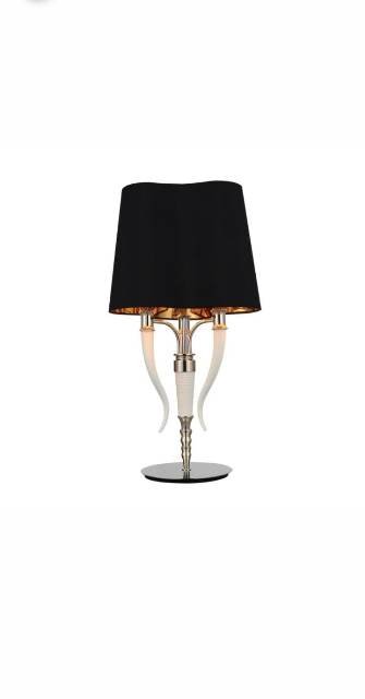 Black Fabric Table Lamp | Model : STL-CHR-TL1128T
