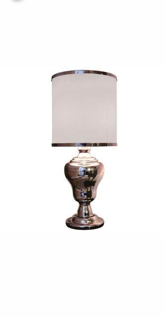 Strip Fabric Shade Table Lamp | Model : DTL-WHT-TL765T