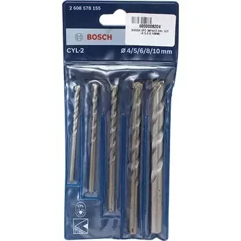 BOSCH 5PC IMPACT DRILL SET (4,5,6,8,10MM) BOSCH | Model: 2.608.578.155