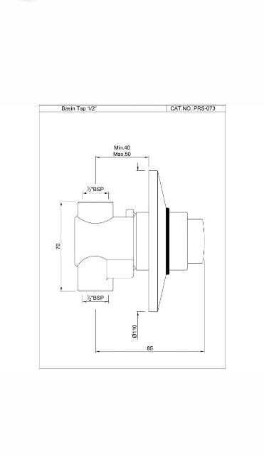 Auto Closing Concealed Urinal Flush Valve | Model : PRS-CHR-073