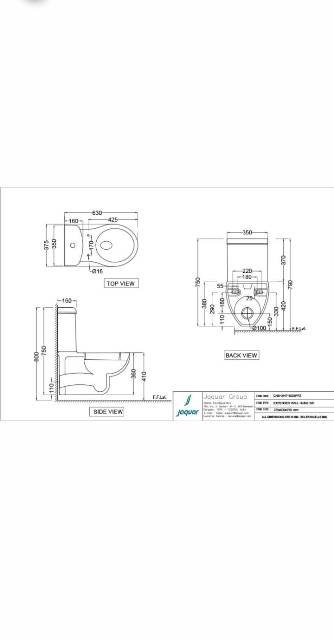 Bowl With Cistern For Extended Wall Hung WC | Model : CNS-WHT-363SPPZ