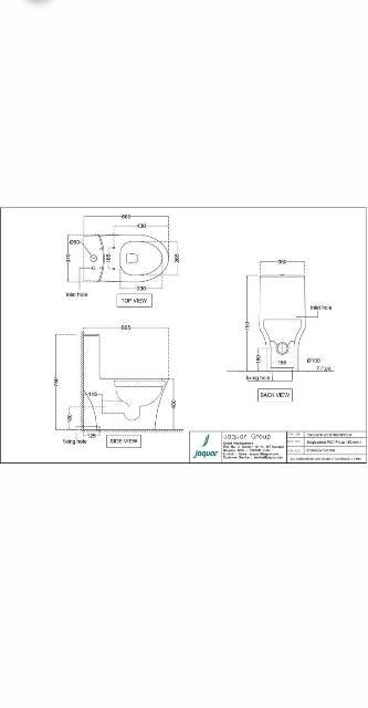 Rimless Single Piece WC | Model : CNS-WHT-853P180SPPSM