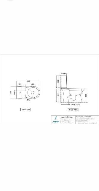 Bowl With Cistern | Model : CNS-WHT-755S220SPPZ