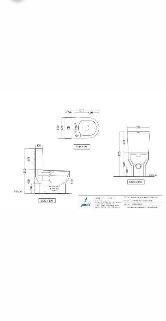 Bowl For Coupled WC | Model : DIS-WHT-93753P180UF + DIS-WHT-93201