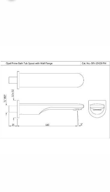 Opal Prime Bath Tub Spout | Model : SPJ-SSF-15429PM