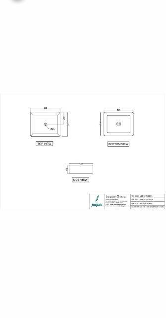 Thin Rim Table Top Basin | Model : JDS-WHT-25907N