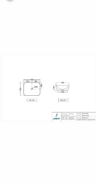 Thin Rim Table Top Basin | Model : JDS-WHT-25909