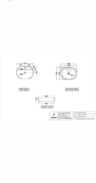 Thin Rim Table Top Basin | Model : JDS-WHT-25937