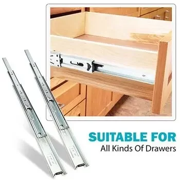 IPSA TELESCOPIC BALL BEARING DRAWER SLIDER - SS Finish 550MM PAIR IPSA Model: 6429