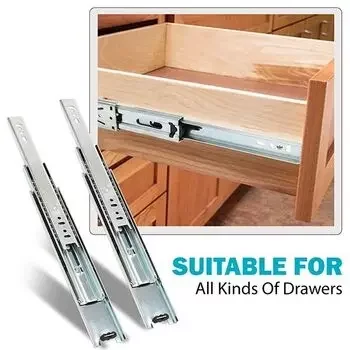 IPSA TELESCOPIC BALL BEARING DRAWER SLIDER - SS Finish 300MM PAIR IPSA Model: 5511