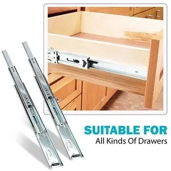 IPSA TELESCOPIC BALL BEARING DRAWER SLIDER - SS Finish 400MM PAIR IPSA Model: 4746