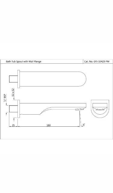 Ornamix Prime Bath Tub Spout | Model : SPJ-WHM-10429PM