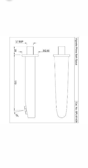 Vignette Prime Bath Tub Spout | Model : SPJ-SSF-81429