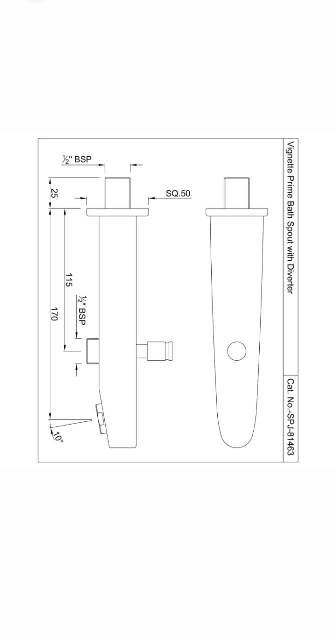 Vignette Prime Bath Tub Spout | Model : SPJ-GDS-81463