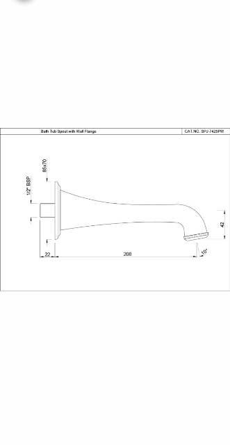 Bath Tub Spout | Model : SPJ-BCH-7429PM
