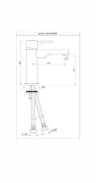 Single Lever Basin Mixer | Model : FLP-CHR-5001BPM