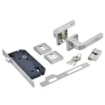 QUBA ELEGANT COMBO WITH ROSE 10MM Q-428-ORKK-SS/CP LEVER HANDLES QUBA Model: Q-428-ORKK-SS/CP