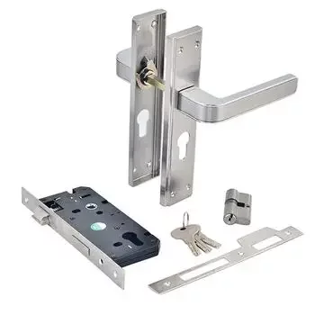 QUBA ELEGANT COMBO WITH BACK PLATE 10MM Q-428-08KK-SS/CP LEVER HANDLES QUBA Model: Q-428-08KK-SS/CP