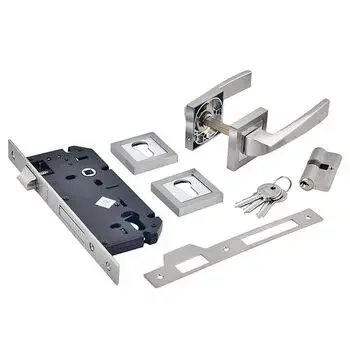 QUBA ELEGANT COMBO WITH ROSE Q-445-ORKK-SS/CP LEVER HANDLES QUBA Model: Q-445-ORKK-SS/CP